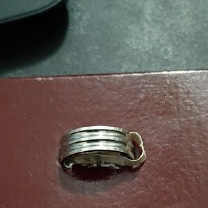 Silver Men's Ring Stainless Steel